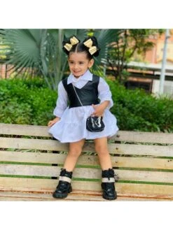 Ruffle PU A-line Girl 2 Piece Sets