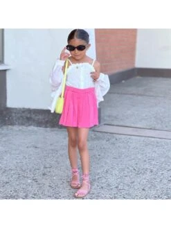 Colorblock Pleated A-line Girl 3 Piece Sets -Kids Clothing Shop P 20240620145204332 104