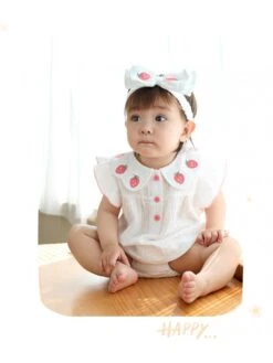 Flower Lacework Cotton Rompers -Kids Clothing Shop P 20240620153210130 133