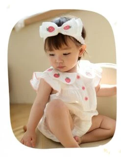Flower Lacework Cotton Rompers -Kids Clothing Shop P 20240620153210813 796