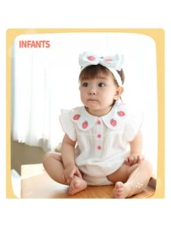 Flower Lacework Cotton Rompers -Kids Clothing Shop P 20240620153607441 840