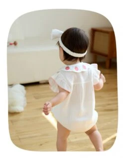 Flower Lacework Cotton Rompers -Kids Clothing Shop P 20240620153609639 832