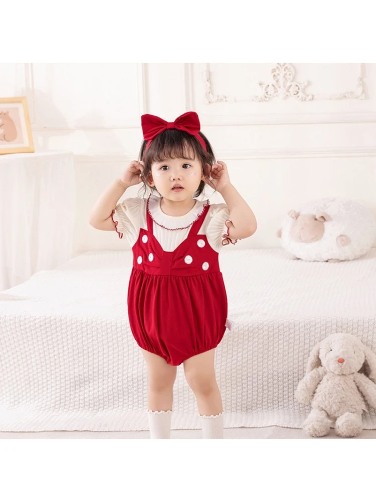 Colorblock Lacework Overalls Rompers 1 Colorblock Lacework Overalls Rompers
