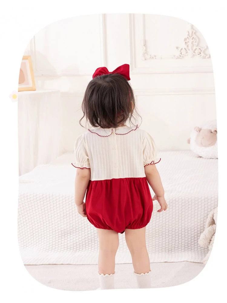 Colorblock Lacework Overalls Rompers 5 Colorblock Lacework Overalls Rompers - Image 5