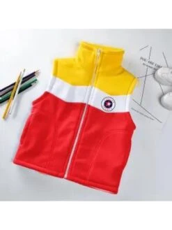 Colorblock Crewneck Fitted Uniforms Customizable Logo Boy Coat