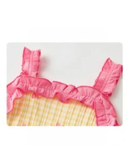 Flower Spaghetti Straps Slip Dress Rompers -Kids Clothing Shop P 20240620165214095 657