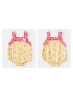 Flower Spaghetti Straps Slip Dress Rompers -Kids Clothing Shop P 20240620165611136 406