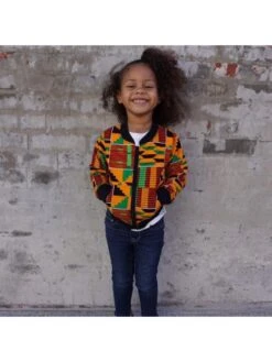 Colorblock Crewneck Long Sleeve Bohemian Boy Coat