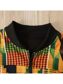 Colorblock Crewneck Long Sleeve Bohemian Boy Coat -Kids Clothing Shop P 20240620172804059 526