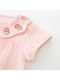 Embroidery Flower Buckle Rompers -Kids Clothing Shop P 20240620175228653 803