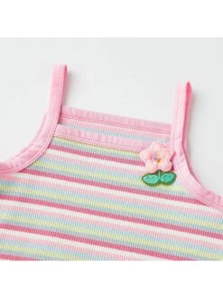 Striped Spaghetti Straps Knitting Rompers -Kids Clothing Shop P 20240620184843222 671