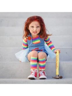 Colorblock Halter Letter Christmas Girl Clothing Sets -Kids Clothing Shop P 20240621090428718 701