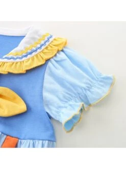 Bow Colorblock Cotton Rompers -Kids Clothing Shop P 20240621092456476 836