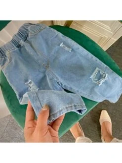 Irregular Wear Out Mid-rise Boy Pants -Kids Clothing Shop P 20240621105610194 208