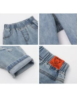 Irregular Wear Out Mid-rise Boy Pants -Kids Clothing Shop P 20240621105610869 413