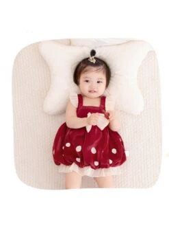 Bow Spaghetti Straps Cotton Rompers -Kids Clothing Shop P 20240621114822829 449