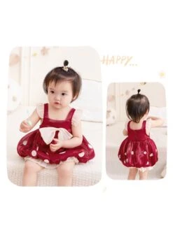 Bow Spaghetti Straps Cotton Rompers -Kids Clothing Shop P 20240621114823358 361