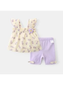 Bow Square Neck Cotton Sets 17 Bow Square Neck Cotton Sets -Kids Clothing Shop P 20240621141607796 286