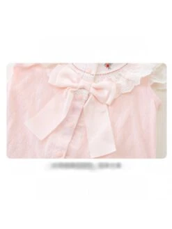 Bow Flower Single Breasted Sleepsuits -Kids Clothing Shop P 20240621142038178 465