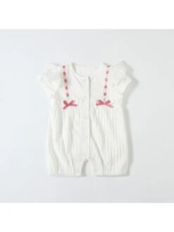Bow Crewneck Cotton Sleepsuits 12 Bow Crewneck Cotton Sleepsuits -Kids Clothing Shop P 20240621143608301 786