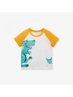 Animal Print Crewneck Cotton Boy Tops -Kids Clothing Shop P 20240621160426362 498