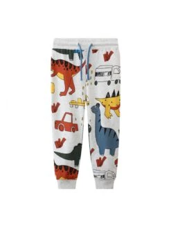 Animal Print Knitting Mid-rise Boy Pants