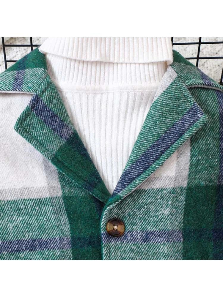 Colorblock Long Sleeve Cardigan Boy Coat 3 Colorblock Long Sleeve Cardigan Boy Coat - Image 3