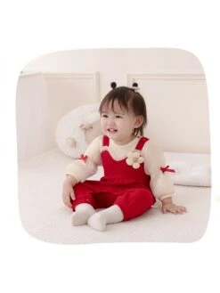 Bow Crewneck Overalls Sleepsuits -Kids Clothing Shop P 20240624111244885 143