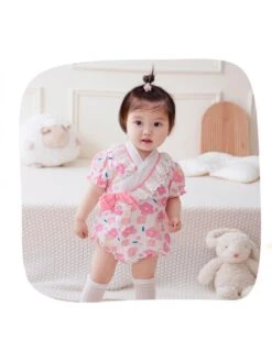 Bow Flower Buckle Rompers -Kids Clothing Shop P 20240624112010734 497
