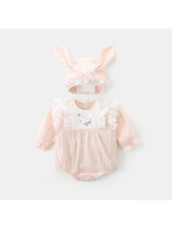 Flower Crewneck Cotton Rompers -Kids Clothing Shop P 20240624120805026 511