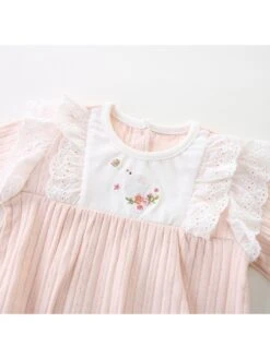 Flower Crewneck Cotton Rompers -Kids Clothing Shop P 20240624120805488 463