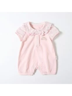 Bow Cotton Buckle Sleepsuits