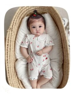 Bow Lacework Buckle Rompers