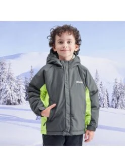 Colorblock Hooded Bag Sleeve/Barrel Sleeve Boy Coat