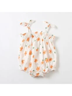 Bow Flower Cotton Rompers -Kids Clothing Shop P 20240625093608284 750