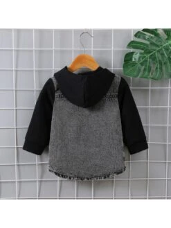 Colorblock Hooded Cotton Boy Coat -Kids Clothing Shop P 20240625093613926 360