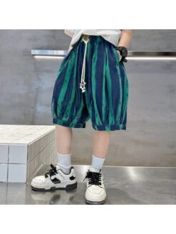 Colorblock Striped Leisure Boy Pants