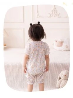 Crewneck Short Sleeve Single Breasted Sleepsuits -Kids Clothing Shop P 20240625094819064 486