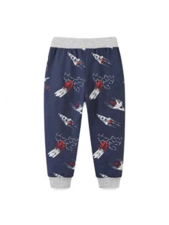 Cartoon Pattern Cotton Mid-rise Boy Pants