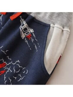 Cartoon Pattern Cotton Mid-rise Boy Pants -Kids Clothing Shop P 20240625102404807 767