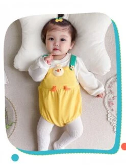 Colorblock Crewneck Cotton Rompers -Kids Clothing Shop P 20240625105206404 453