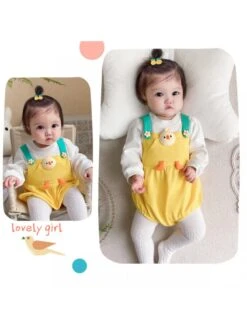 Colorblock Crewneck Cotton Rompers -Kids Clothing Shop P 20240625105207032 514