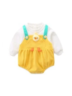 Colorblock Crewneck Cotton Rompers -Kids Clothing Shop P 20240625105207371 293