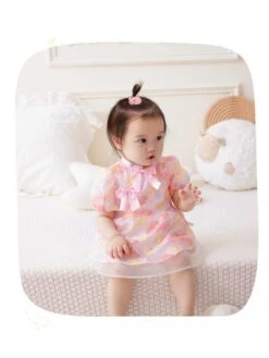 Bow Crewneck Cotton Rompers -Kids Clothing Shop P 20240625111219550 133