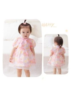 Bow Crewneck Cotton Rompers -Kids Clothing Shop P 20240625111220741 324