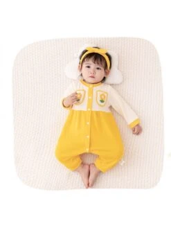 Colorblock Crewneck Cotton Sleepsuits -Kids Clothing Shop P 20240625111618519 864