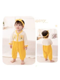 Colorblock Crewneck Cotton Sleepsuits -Kids Clothing Shop P 20240625111619618 384