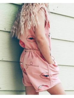 Pattern Lips Drawstring Girl Jumpsuits 8 Pattern Lips Drawstring Girl Jumpsuits -Kids Clothing Shop P 20240625154813186 325