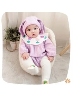 Hooded Cotton Buckle Rompers -Kids Clothing Shop P 20240625155217183 247