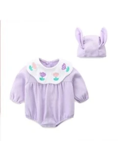 Hooded Cotton Buckle Rompers -Kids Clothing Shop P 20240625155217859 366